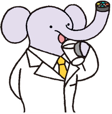コップの水をのむ象の医者のキャラクター